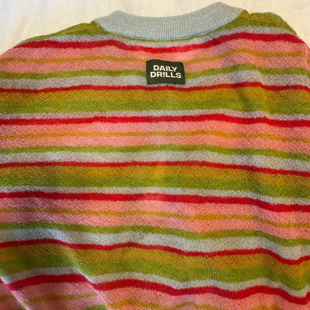 Daily Drills Striped Cardigan